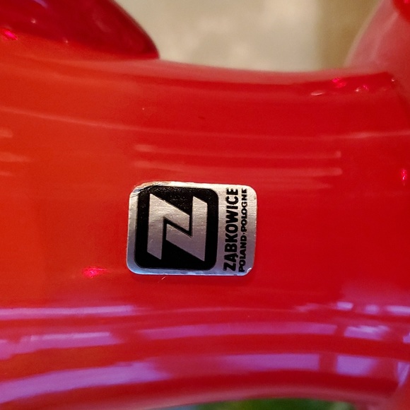 Zabkowice red glass vase - Picture 3 of 14